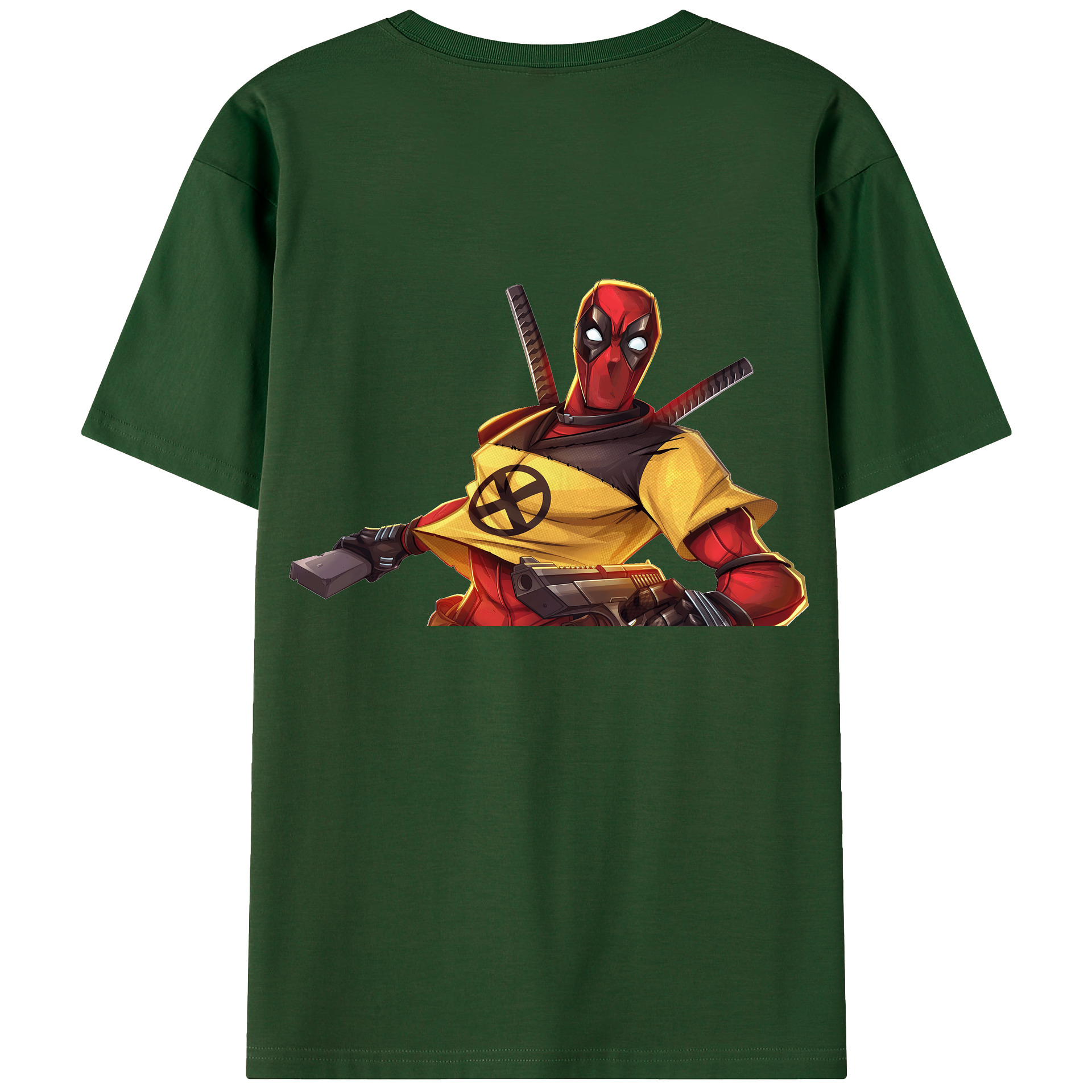 （画像用） Deadpool デッドプール 綿100％半袖Tシャツ（背面プリント）